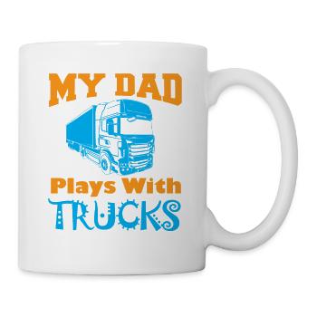 Kinder Geschenkidee LKW - Tasse - Weiß - Rechts