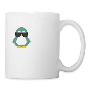 Penguin - Neige - Cool - Drôle - Lunettes de soleil - Mug blanc - blanc - Droite