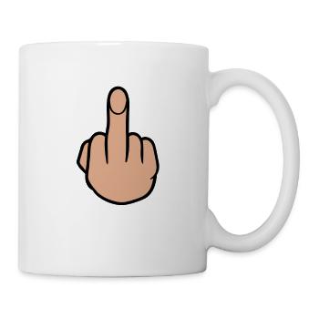 middle finger - Mug - white - Right