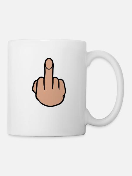 Mittelfinger - Tasse - Weiß
