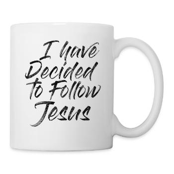 J'ai décidé de suivre Jésus T-shirt cadeau - Mug blanc - blanc - Droite