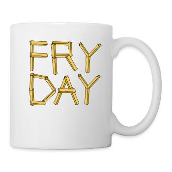 Fry day Friday fries fries day chips fries T-Shirt - Mug - white - Right