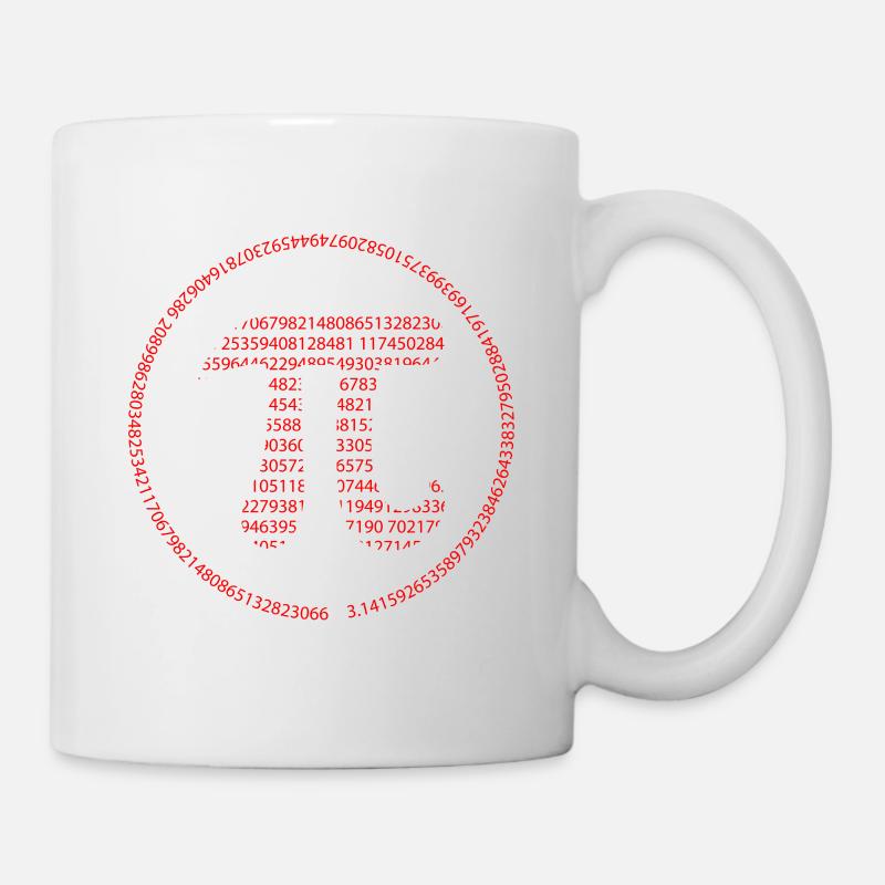 Pi - Pi Day - red - Mug - white