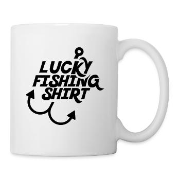 Pêche chanceux Chemise - Chemise d'ange chanceux - Mug blanc - blanc - Droite