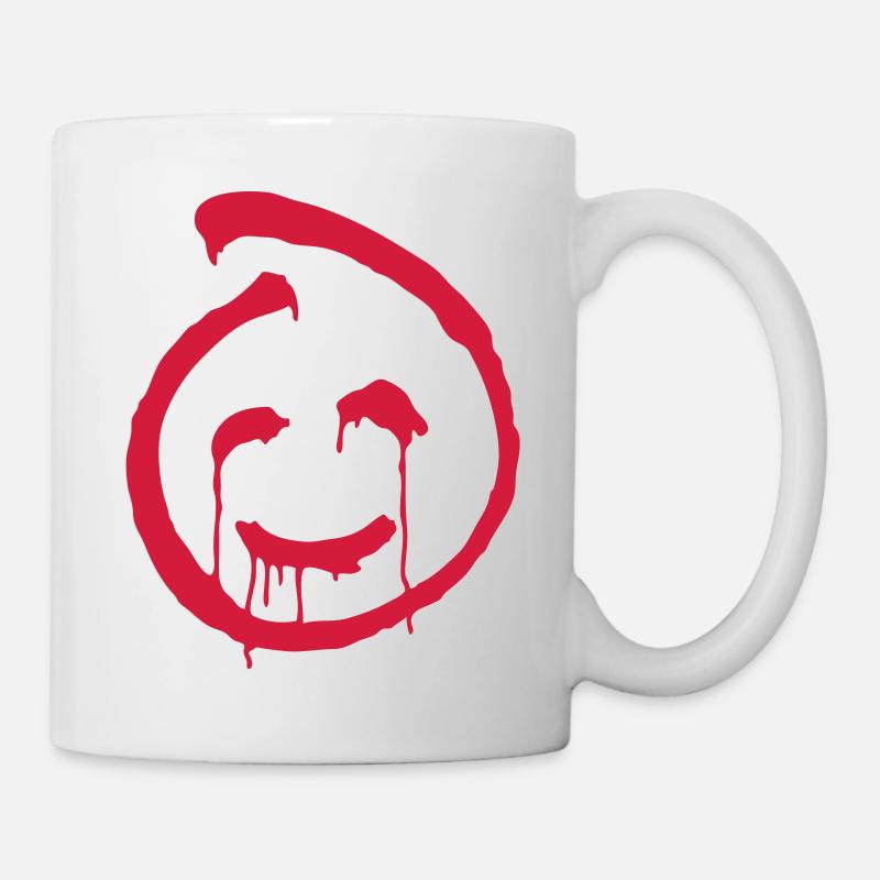 Red John smiley symbol - Mug - white