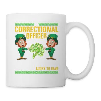 Funny St Patrick's Correctional Officer - Mug - white - Right