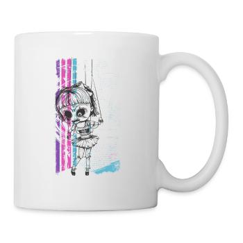 Horror Kinder Puppe - Tasse - Weiß - Rechts