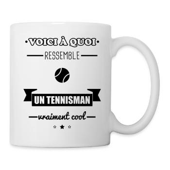 Tennisman vraiment cool,tennis - Mug blanc - blanc - Droite