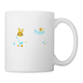 Vergiss Eier für die Jagd Karat - Tasse - Weiß - Rechts