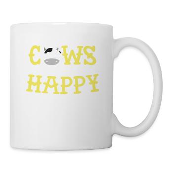 Les vaches me rendent heureux - Mug blanc - blanc - Droite