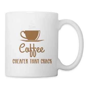Kaffee - Sucht - Kaffeetasse - Kaffeepott - Coffee - Tasse - Weiß - Rechts