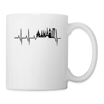 Heartbeat to travel - Tasse - Weiß - Rechts