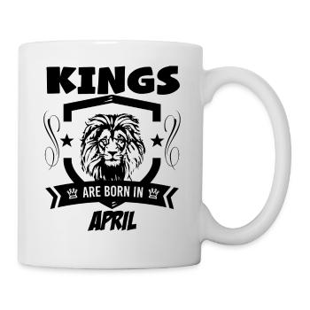 April Geburtstag Geschenk Könige geboren Geburt - Tasse - Weiß - Rechts