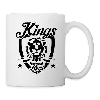 April Geburtstag Geschenk Könige geboren Geburt - Tasse - Weiß - Rechts
