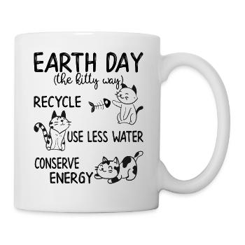Earth Day the Kitty Way - Mug - white - Right