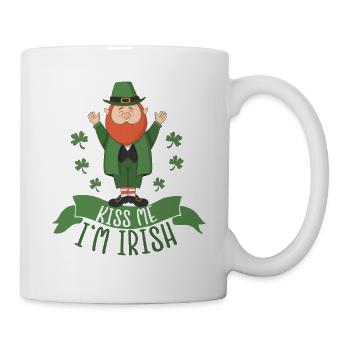 St. Patrick's Day Leprechaun - I'm Irish - kiss me - Mug - white - Right