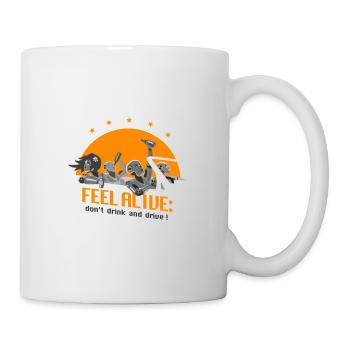 SENTIR VIVANT ne pas boire et conduire - Mug blanc - blanc - Droite