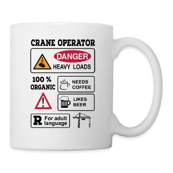 crane operator - Mug - white - Right