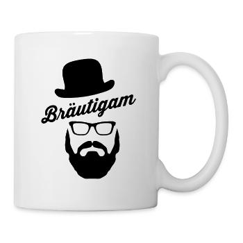 Bräutigam, Polterabend, Groom - Tasse - Weiß - Rechts