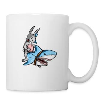 On to the Sharkmobile! - Mug - white - Right