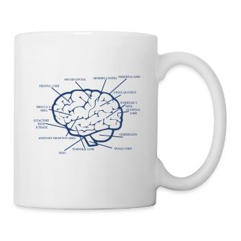 Brain Diagram Anatomical Medical Biology Gift - Mug - white - Right