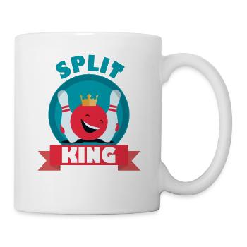 Split King Split Happens Bowling König Team Fun - Tasse - Weiß - Rechts