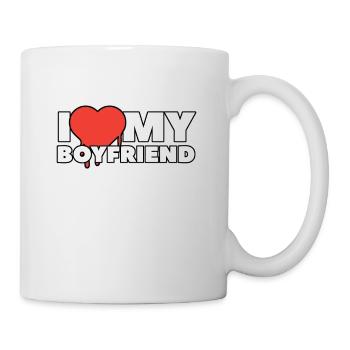 i love my boyfriend - Mug blanc - blanc - Droite