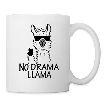 NO DRAME LAMA - Mug blanc - blanc - Droite