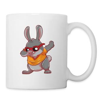 Cartoon Dabbing Osterhase Dab Hase Ostern Geschenk - Tasse - Weiß - Rechts