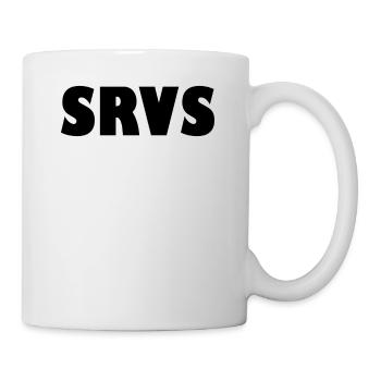 SRVS Servus Hallo Bayern Dialekt Geschenkidee Cool - Tasse - Weiß - Rechts