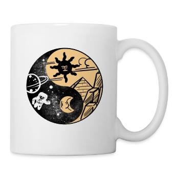 Lumière de symbole de Tai Chi chinois Yin Yang Space - Mug blanc - blanc - Droite