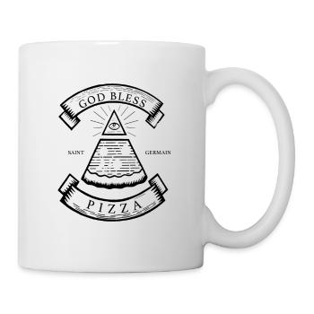 Que Dieu bénisse la pizza - Mug blanc - blanc - Droite