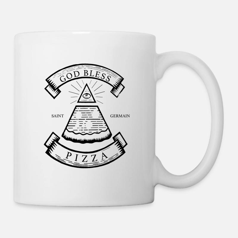 God bless pizza - Tasse - Weiß