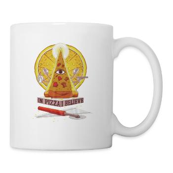 Croire en pizza - Mug blanc - blanc - Droite