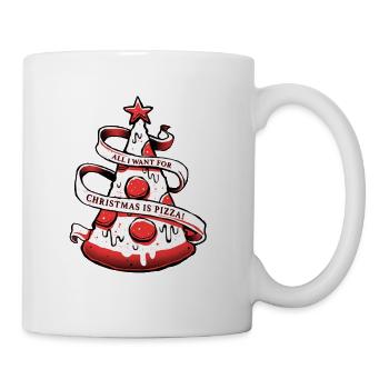 All I Want For Christmas Is Pizza - Tasse - Weiß - Rechts