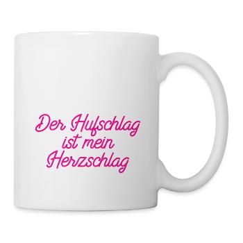 Hoof beat is my heartbeat - horse shirt - Mug - white - Right