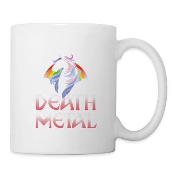 Death Metal - magical rainbow unicorn - Mug blanc - blanc - Droite