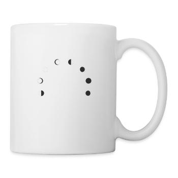 Lustiges Mondfinsternis-Mond-Phasen-Mond-Liebhabergeschenk - Tasse - Weiß - Rechts