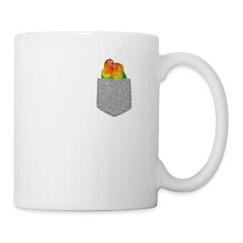 Fausses oiseaux de poche de poche drôle oiseau dans votre poche - Mug blanc - blanc - Droite