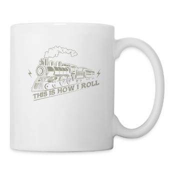 This is how i roll - railroad train - Mug blanc - blanc - Droite