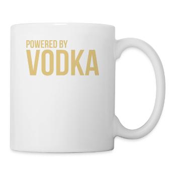 Powered by Vodka - Tasse - Weiß - Rechts