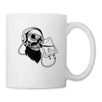 Love music - Liebe Musik Kopfhörer Kopfhörer Skull - Tasse - Weiß - Rechts
