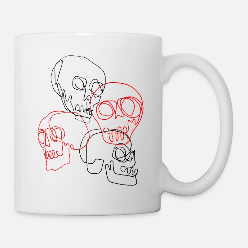 Schädel - Tasse - Weiß