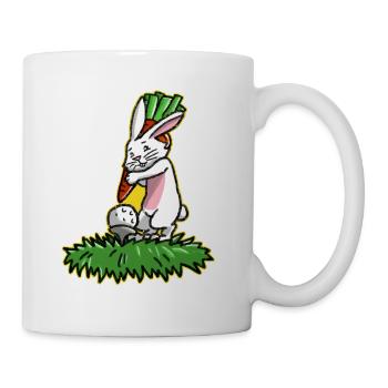 Ich liebe Golf Golfer Osterhase Geschenk Ostern - Tasse - Weiß - Rechts