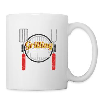 Grillen - das kann ich am besten - Tasse - Weiß - Rechts