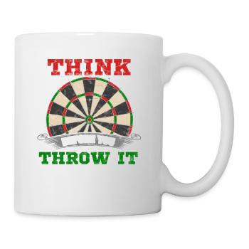 Fléchettes - Dartboard - Cadeau - Mug blanc - blanc - Droite
