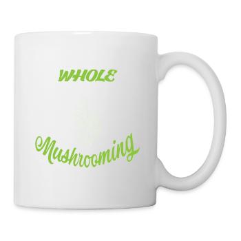 Mushrooms are collecting in the forest - Mug - white - Right