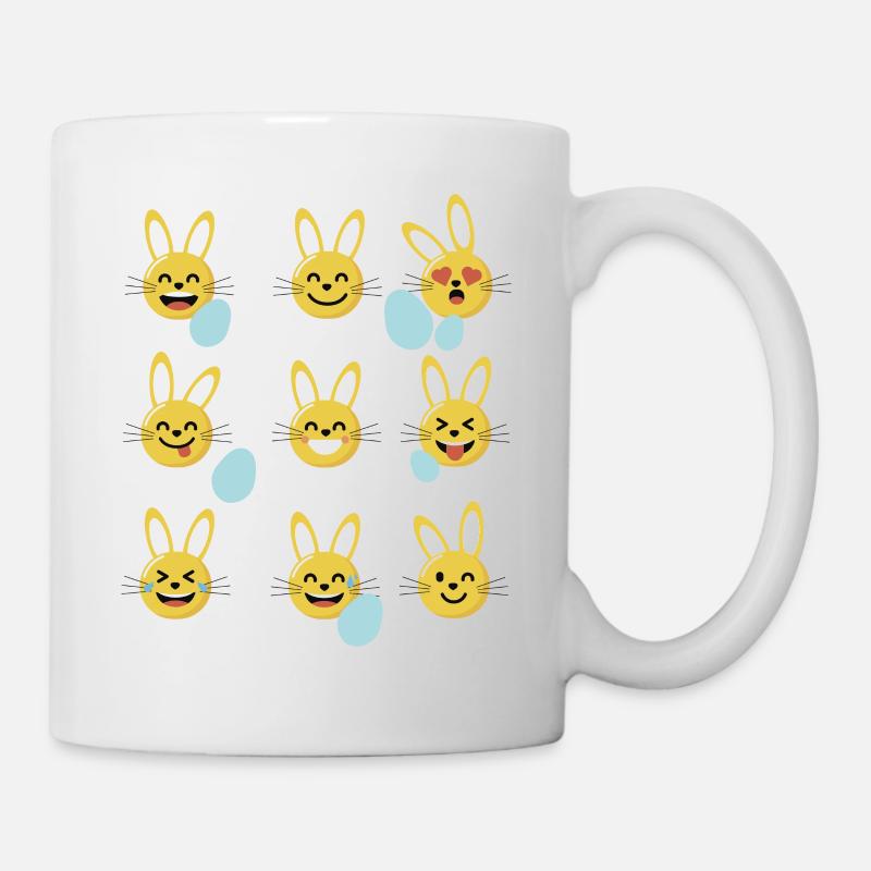 Joyeuses Pâques Emojis smileys - Mug blanc - blanc