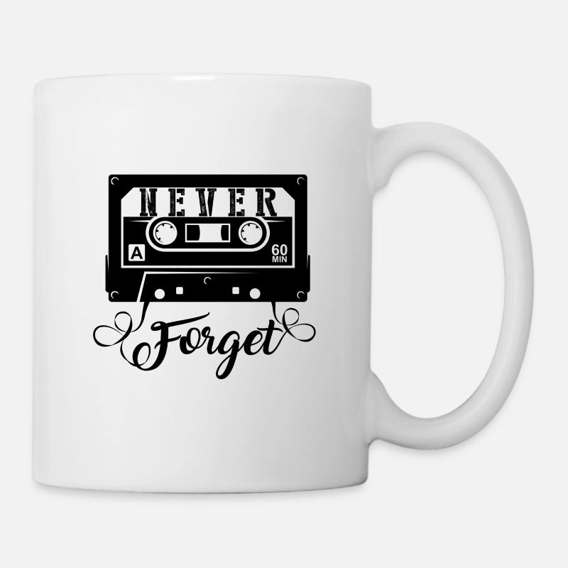 N'OUBLIEZ JAMAIS - cadeau rétro de cassette - Mug blanc - blanc