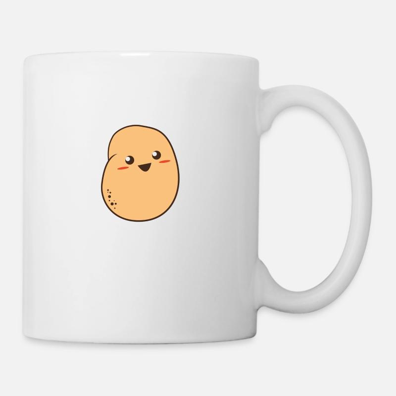 Potatoes make me happy! Cool potato motif - Mug - white